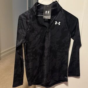 Under Armour Kids Camo Black Long Sleeve Tee